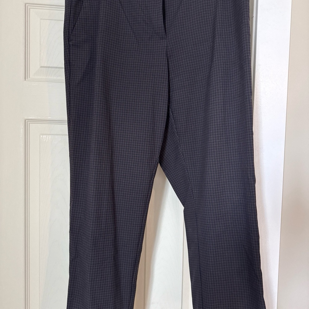 LOFT navy Checkered Trousers